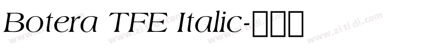 Botera TFE Italic字体转换